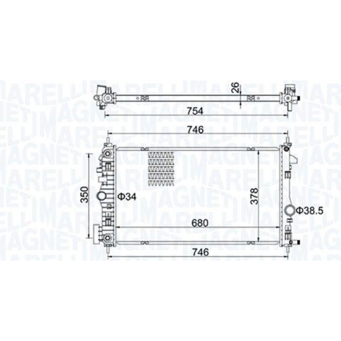 Magneti Marelli Motorkühler 350213152300 Magneti Marelli Motorkühler 350213152300
