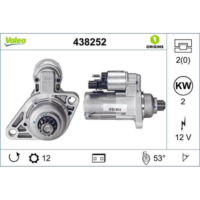 Valeo Anlasser 438252 Valeo Anlasser 438252
