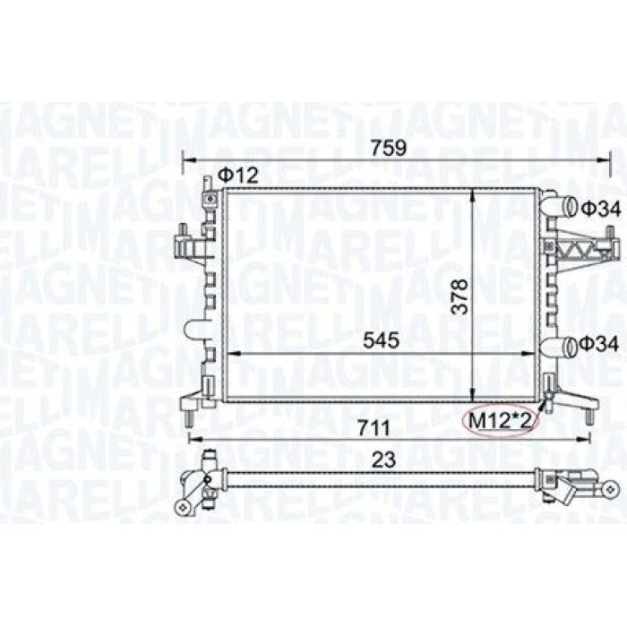 Magneti Marelli Motorkühler 350213829000