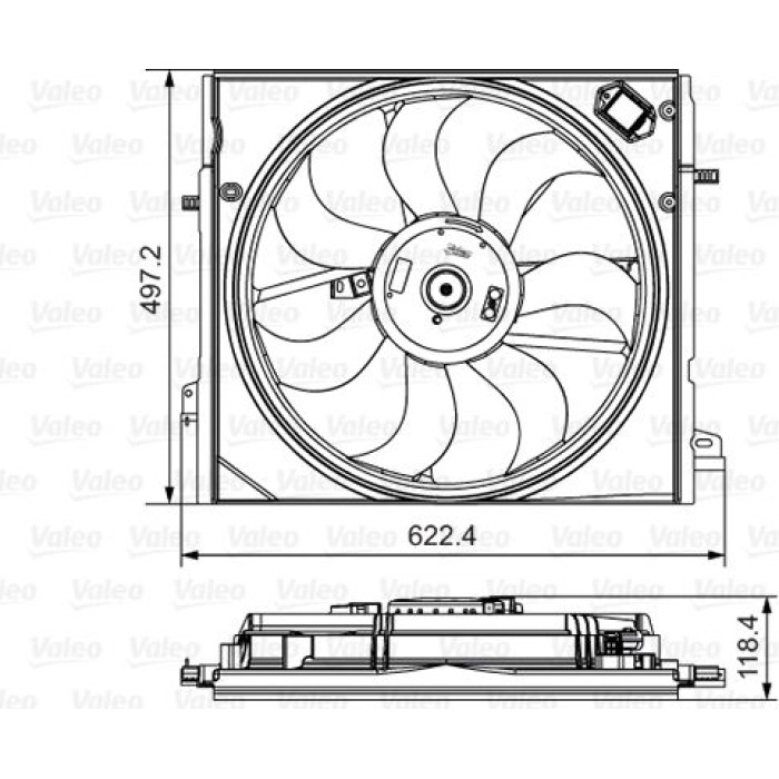Valeo Kühlerlüfter 698582 Valeo Kühlerlüfter 698582