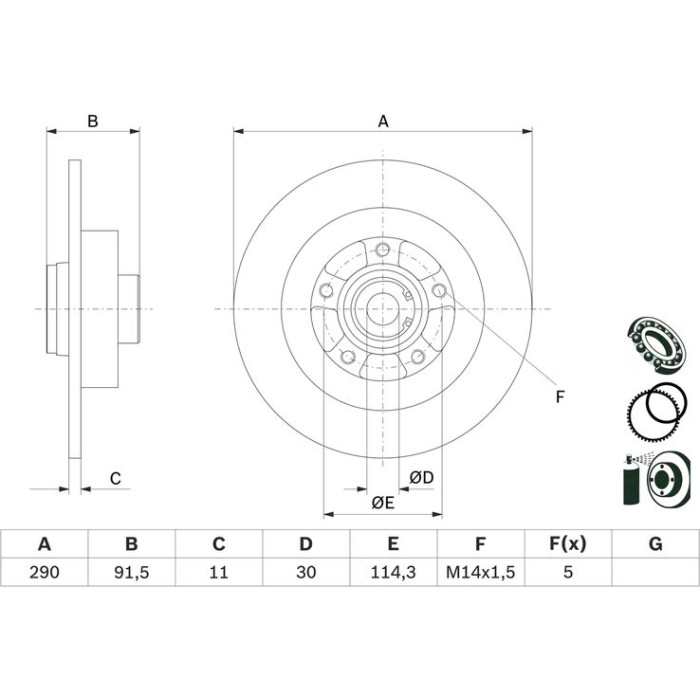 Bosch Bremsscheibe 0 986 479 F24 Bosch Bremsscheibe 0 986 479 F24