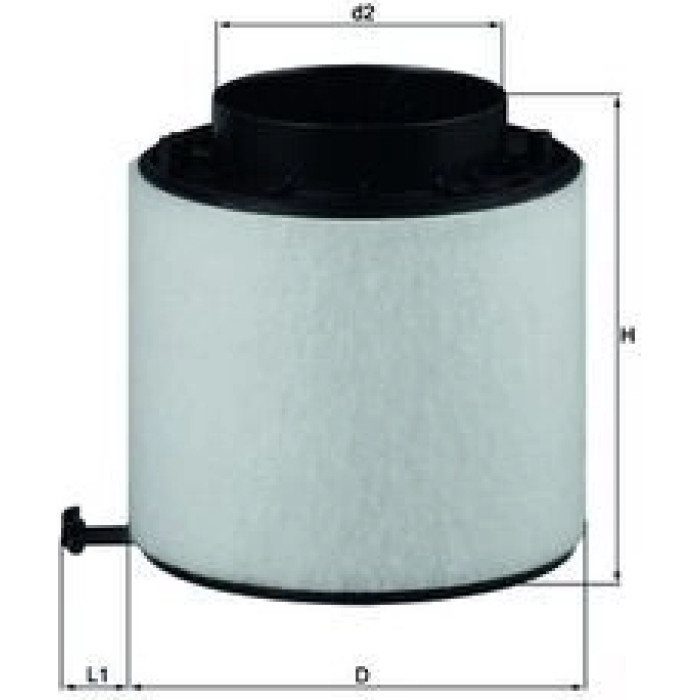 MAHLE Luftfilter LX 2092D MAHLE Luftfilter LX 2092D