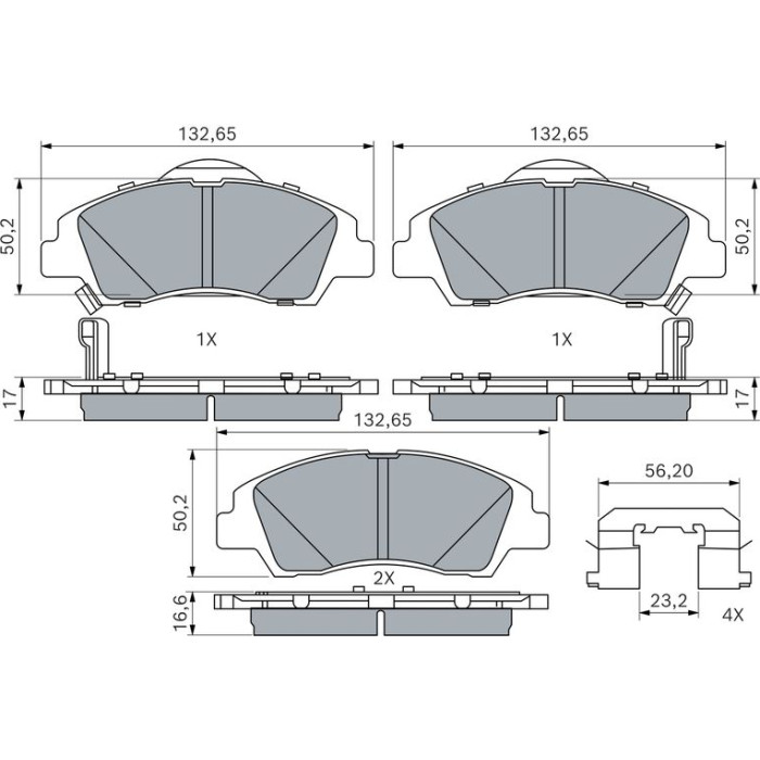 Bosch Bremsbelag 0 986 494 760