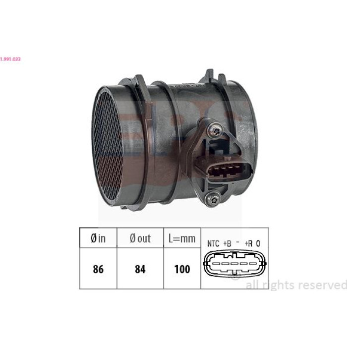 EPS Luftmassenmesser Luftmengenmesser 1.991.033 EPS Luftmassenmesser Luftmengenmesser 1.991.033