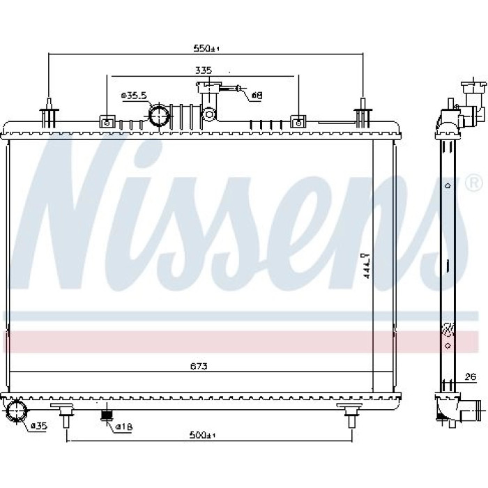 Nissens Wasserkühler PKW 637643