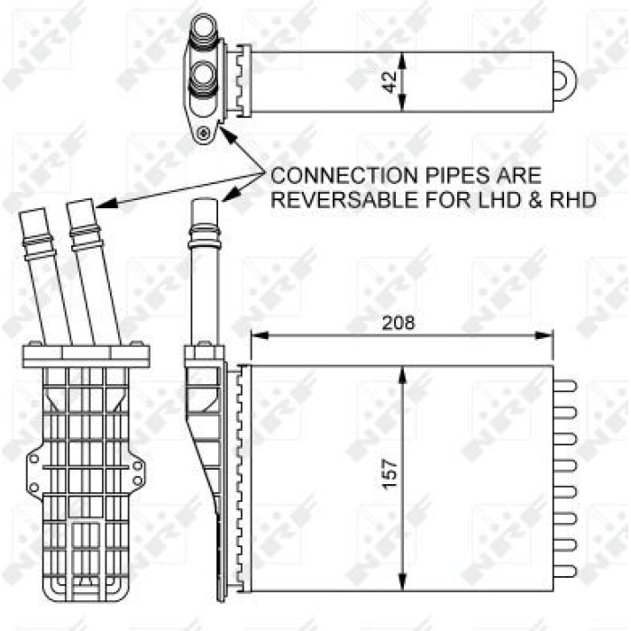 NRF Heizungskühler 54245 NRF Heizungskühler 54245