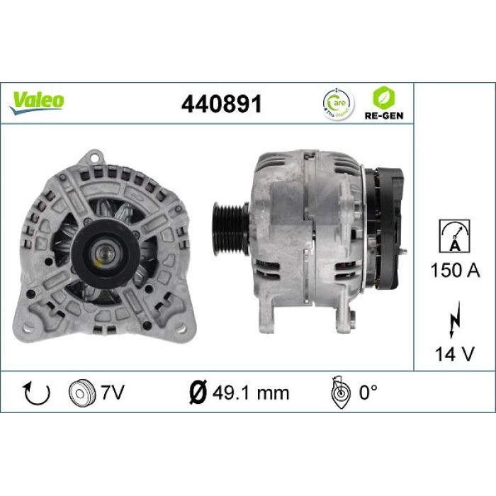 Valeo Lichtmaschine 440891 Valeo Lichtmaschine 440891