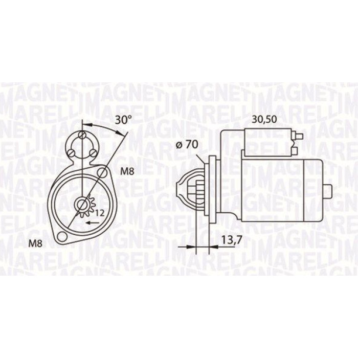 Magneti Marelli Anlasser 063191007010 Magneti Marelli Anlasser 063191007010