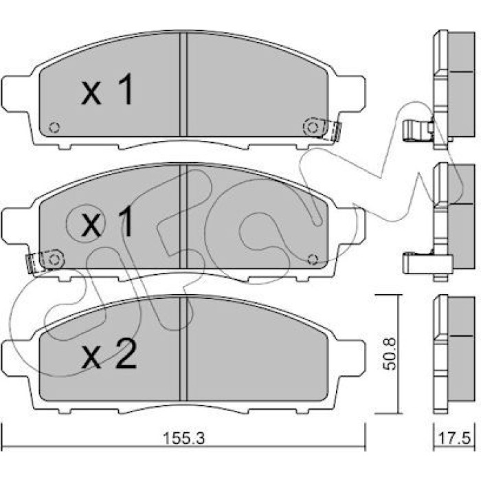 CIFAM Bremsbelagsatz, Scheibenbremse 822-791-1