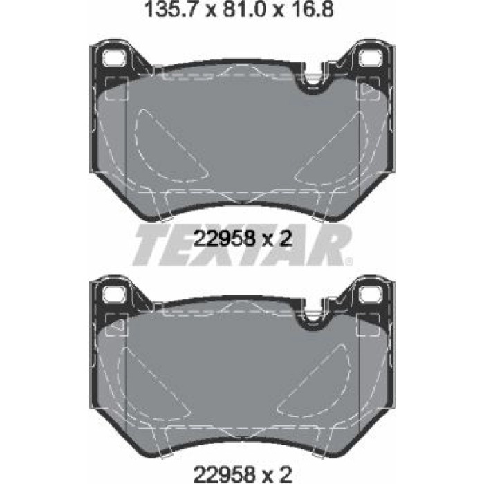 Textar Bremsbelagsatz 2295801 Textar Bremsbelagsatz 2295801