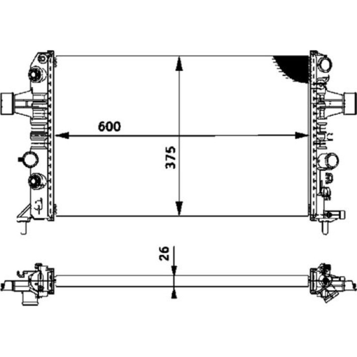 MAHLE Kühler, Motorkühlung CR 574 000P MAHLE Kühler, Motorkühlung CR 574 000P