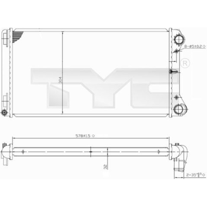 TYC Motorkühler 709-0002 TYC Motorkühler 709-0002