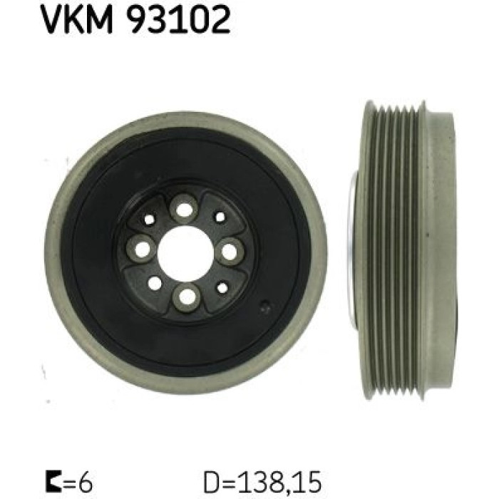 SKF Kurbelwellenriemenscheibe VKM 93102 SKF Kurbelwellenriemenscheibe VKM 93102