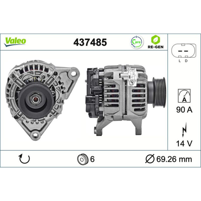 Valeo Lichtmaschine 437485 Valeo Lichtmaschine 437485