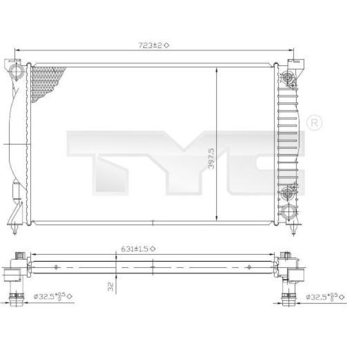 TYC Motorkühler 702-0022 TYC Motorkühler 702-0022
