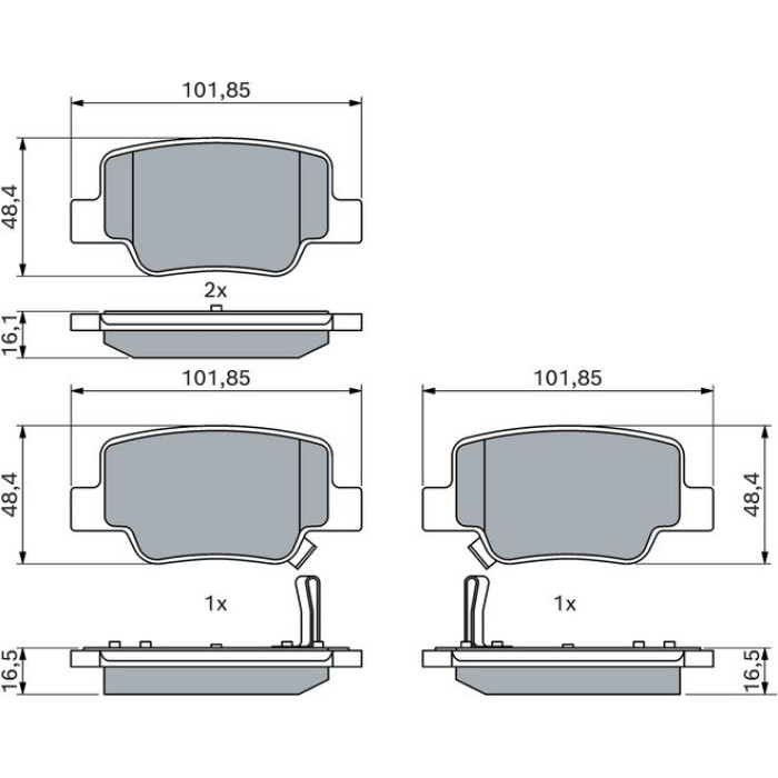 Bosch Bremsbelagsatz 0 986 494 404