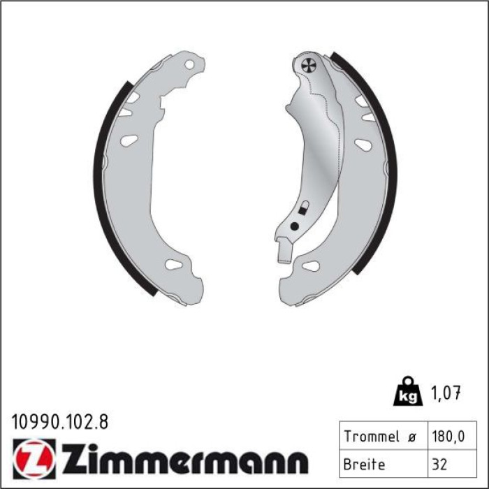 ZIMMERMANN Bremsbacken 10990.102.8 ZIMMERMANN Bremsbacken 10990.102.8