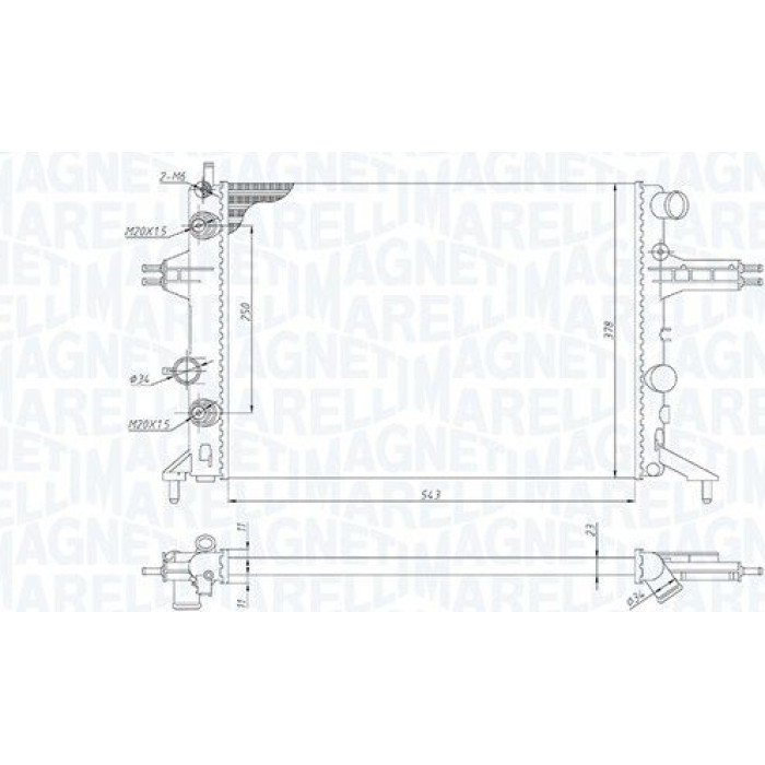 Magneti Marelli Motorkühler 350213192800 Magneti Marelli Motorkühler 350213192800