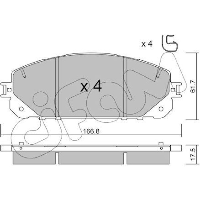 CIFAM Bremsbelagsatz, Scheibenbremse 822-1000-0