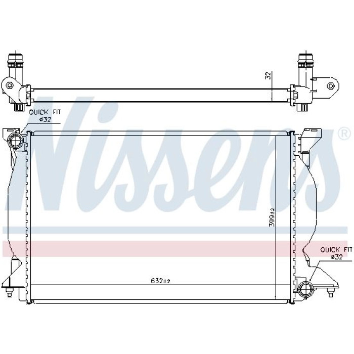 Nissens Wasserkühler PKW 60302A Nissens Wasserkühler PKW 60302A