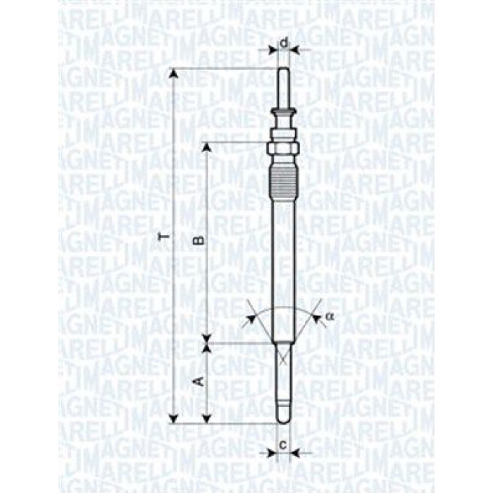Magneti Marelli Glühkerze 062900025304 Magneti Marelli Glühkerze 062900025304