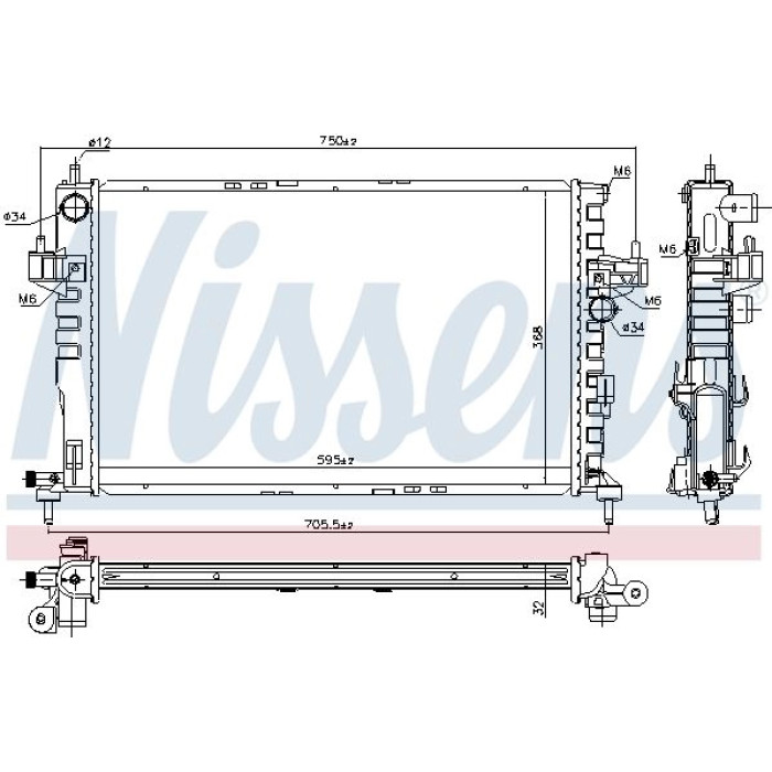 Nissens Wasserkühler PKW 630802 Nissens Wasserkühler PKW 630802