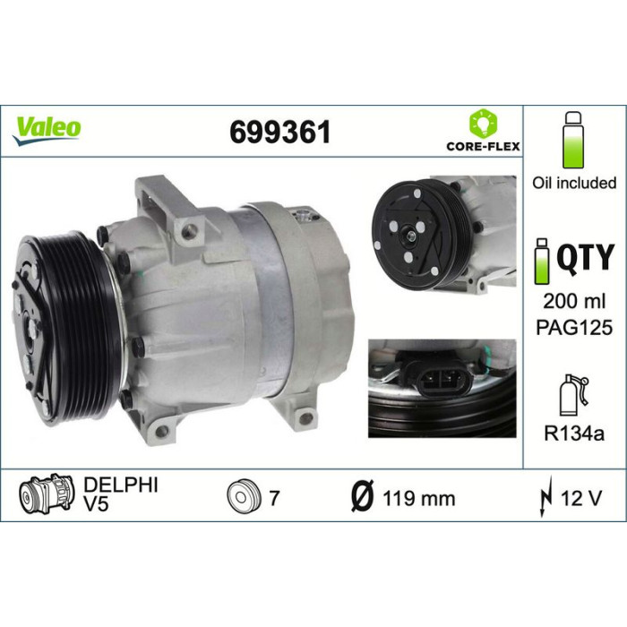 Valeo Klimakompressor 699361 Valeo Klimakompressor 699361