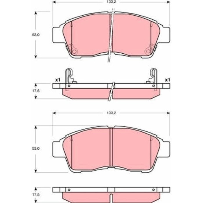 GDB3300 TRW Bremsbeläge Vorderachse GDB3300 GDB3300 TRW Bremsbeläge Vorderachse GDB3300