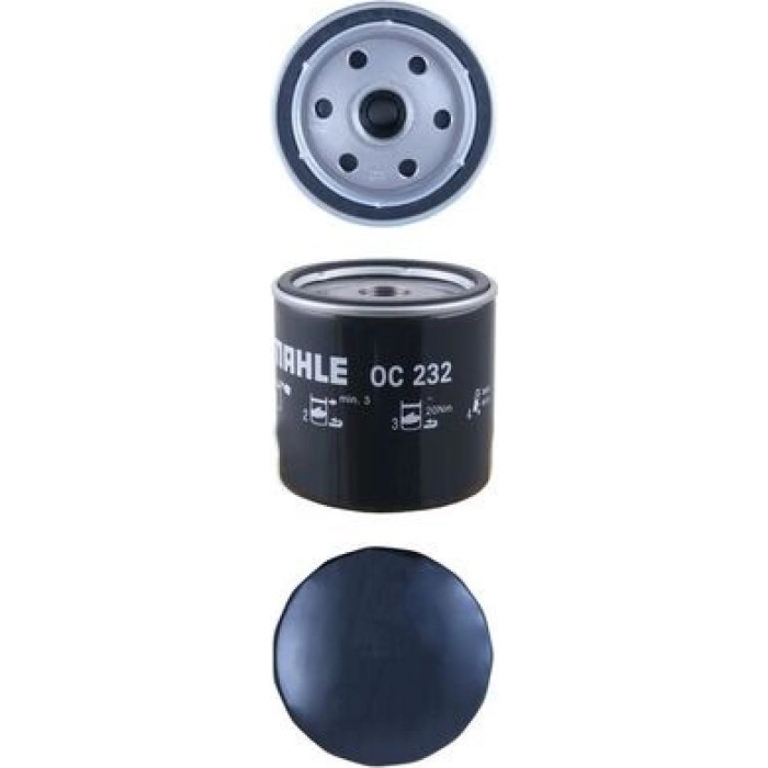 OC 232 MAHLE Ölfilter OC 232, Anschraubfilter, Höhe 96 mm – u. a. für Ford Transit Bus (E_ _), Kasten (E_ _), Pritsche/Fahrgestell (E_ _) – OE Nummer 1003003 - l OC 232 MAHLE Ölfilter OC 232, Anschraubfilter, Höhe 96 mm – u. a. für Ford Transit Bus (E_ _), Kasten (E_ _), Pritsche/Fahrgestell (E_ _) – OE Nummer 1003003 - l
