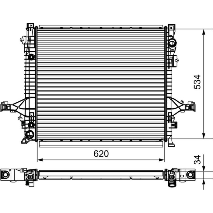 Valeo Motorkühler 735541 Valeo Motorkühler 735541