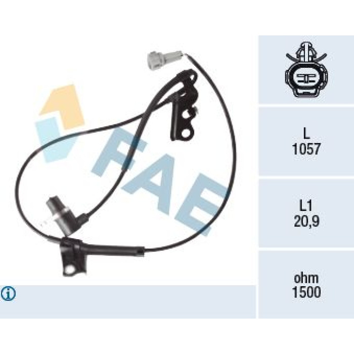 FAE Sensor, Raddrehzahl 78419 FAE Sensor, Raddrehzahl 78419