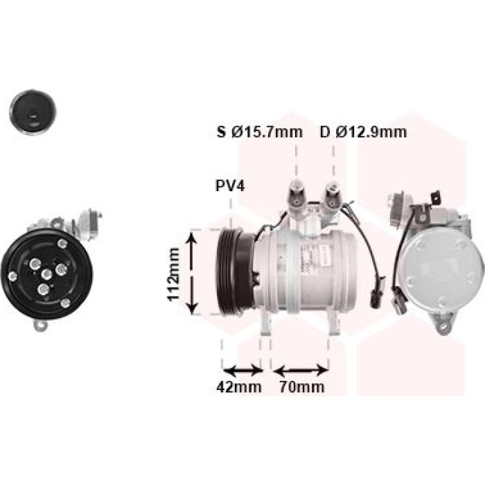 Van Wezel Klimakompressor 8200K201 Van Wezel Klimakompressor 8200K201