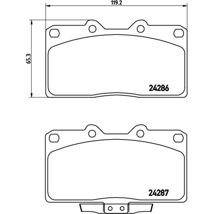 P 54 019 Brembo Prime Bremsbelagsatz Vorderachse – P 54 019 – 119 x 65 x 15 mm – Bremssystem Akebono – OE Nummer AY040MT009 P 54 019 Brembo Prime Bremsbelagsatz Vorderachse – P 54 019 – 119 x 65 x 15 mm – Bremssystem Akebono – OE Nummer AY040MT009