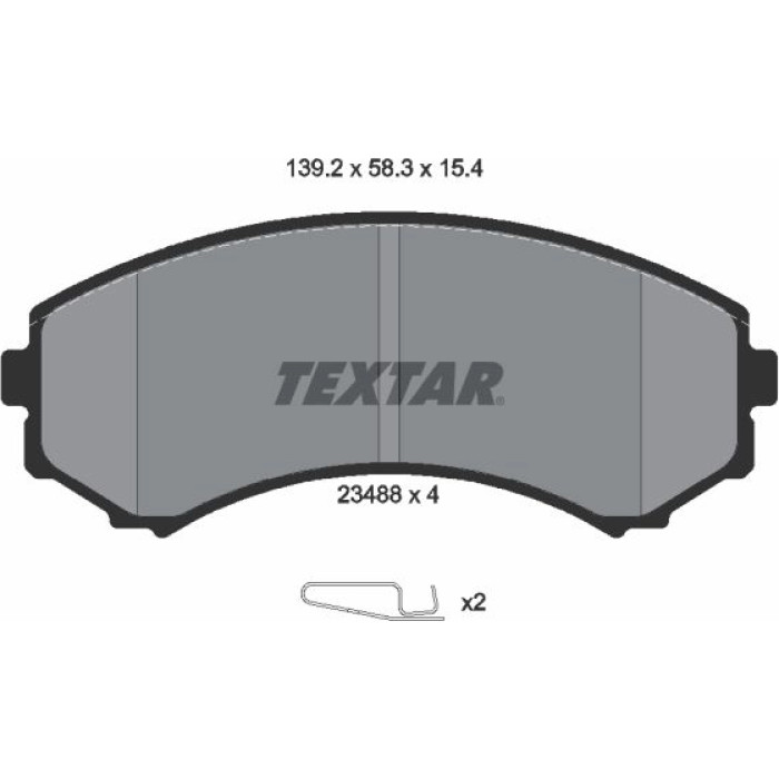 Textar Bremsbelagsatz 2348801 Textar Bremsbelagsatz 2348801