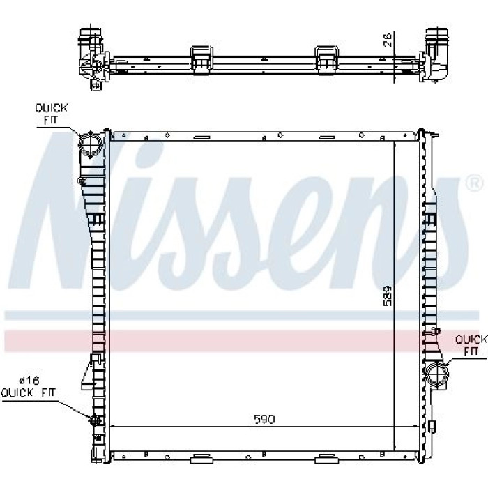 Nissens Wasserkühler PKW 60788A Nissens Wasserkühler PKW 60788A