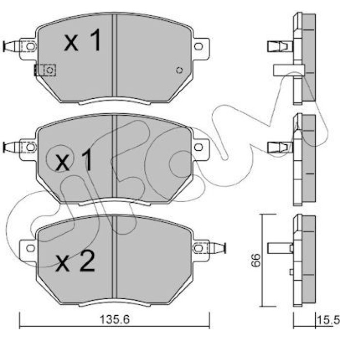 CIFAM Bremsbelagsatz, Scheibenbremse 822-741-0