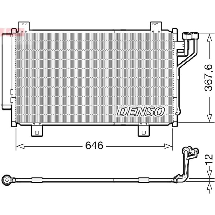 Denso Klimakondensator DCN44012 Denso Klimakondensator DCN44012