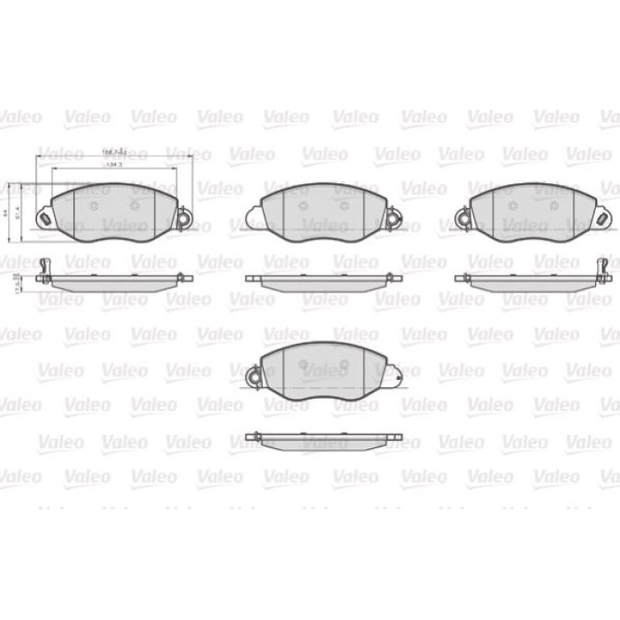 Valeo Bremsbelagsatz 873577 Valeo Bremsbelagsatz 873577
