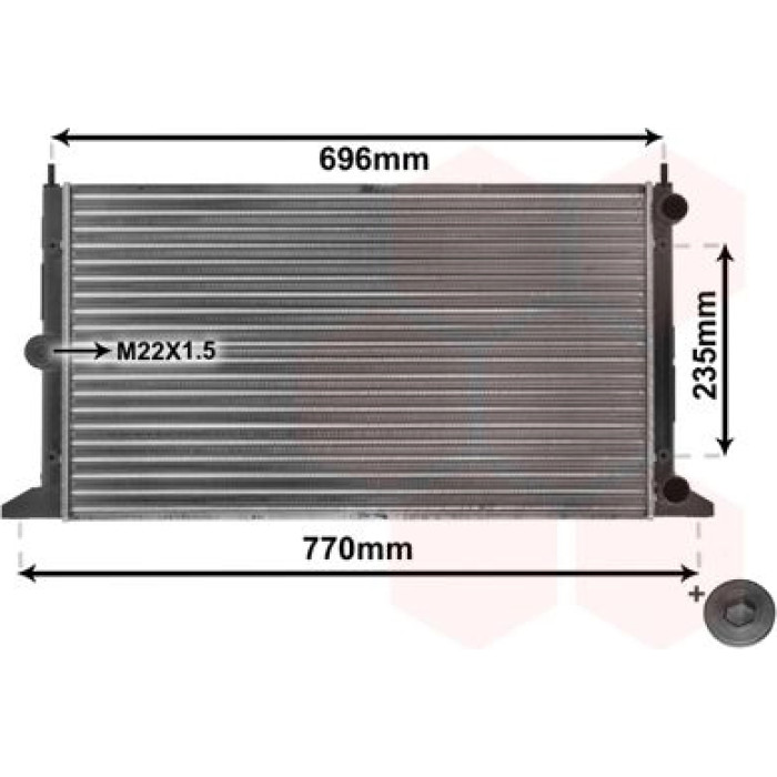Van Wezel Motorkühler 58002134 Van Wezel Motorkühler 58002134