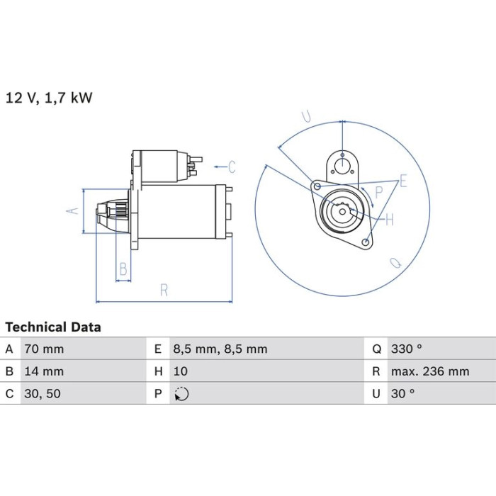 Bosch Starter 0 986 018 180 Bosch Starter 0 986 018 180