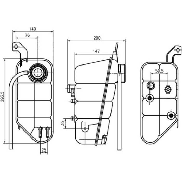 MAHLE Ausgleichsbehälter, Kühlmittel CRT 118 000S MAHLE Ausgleichsbehälter, Kühlmittel CRT 118 000S