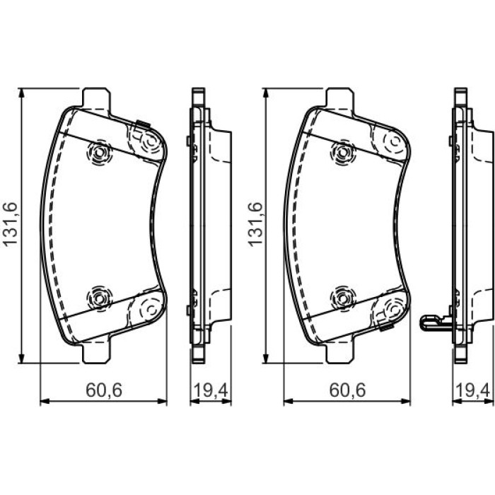 Bosch Bremsbelagsatz 0 986 494 552 Bosch Bremsbelagsatz 0 986 494 552
