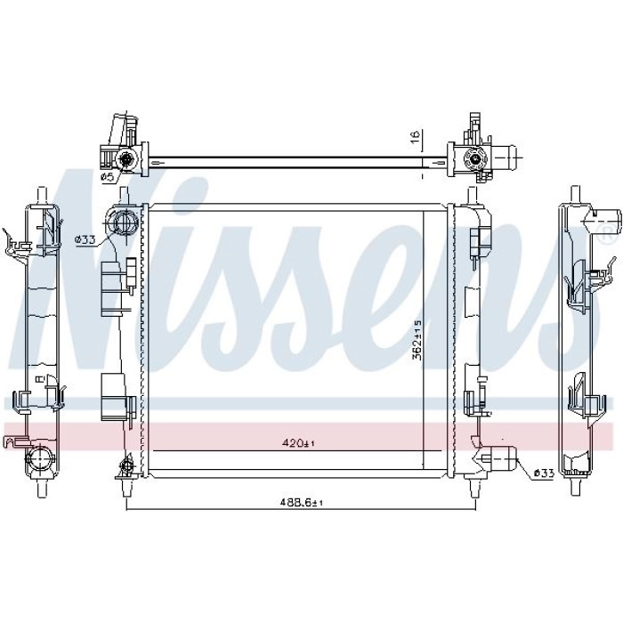 Nissens Wasserkühler PKW 675024 Nissens Wasserkühler PKW 675024