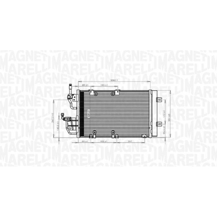 Magneti Marelli Klimakondensator 350203771000 Magneti Marelli Klimakondensator 350203771000
