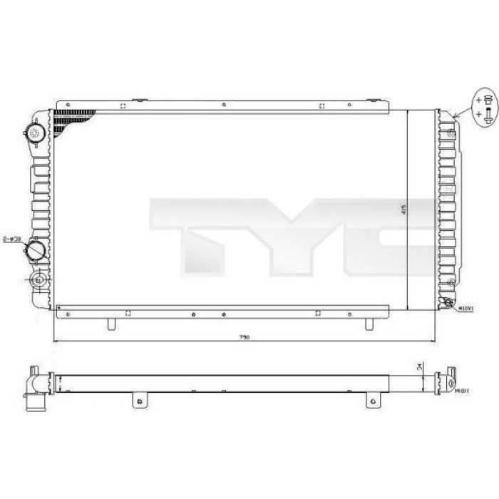 TYC Motorkühler 709-0014-R TYC Motorkühler 709-0014-R