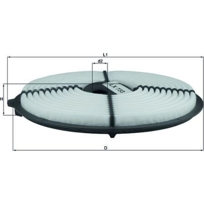 MAHLE Luftfilter LX 733 MAHLE Luftfilter LX 733