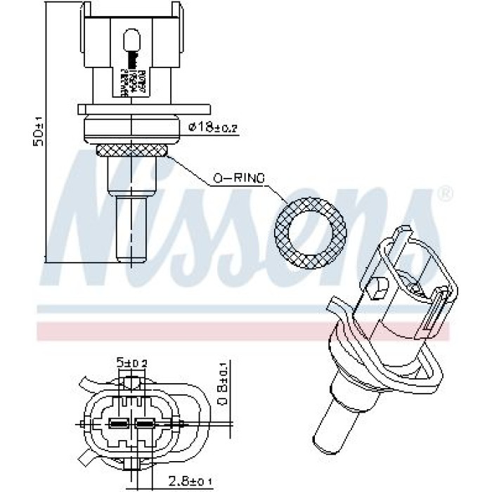 Nissens Kühlmitteltemperatursensor 207097 Nissens Kühlmitteltemperatursensor 207097