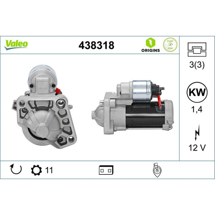 Valeo Anlasser 438318 Valeo Anlasser 438318