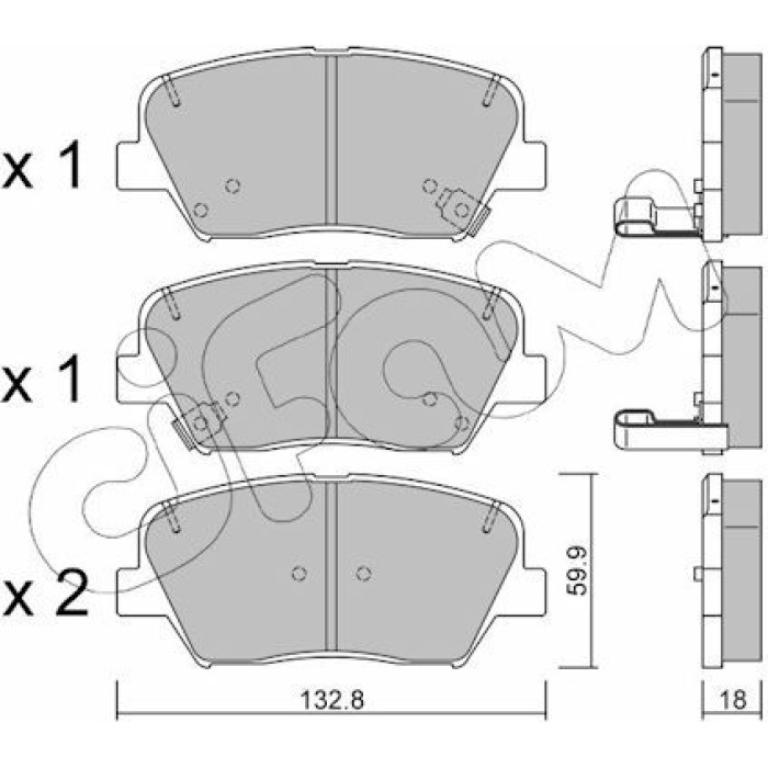 822-1026-0 CIFAM Bremsbelagsatz, Scheibenbremse 822-1026-0