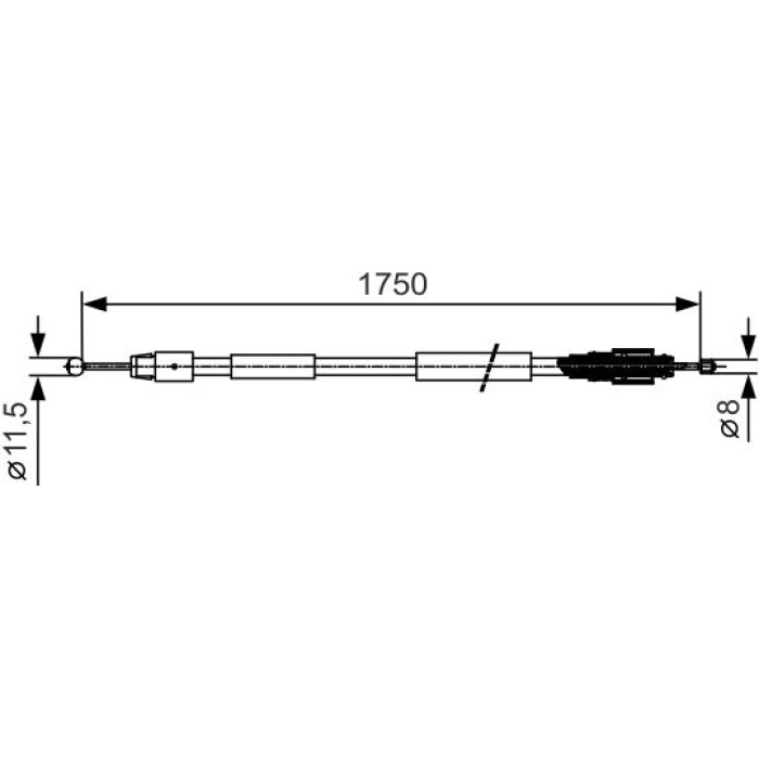 Bosch Handbremsseil 1987482018 Bosch Handbremsseil 1987482018